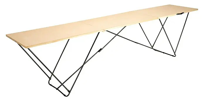 German Tapetovací stůl / 295,5 x 58 x 75 cm / dřevo / přírodní/černá Varianta: ivi1