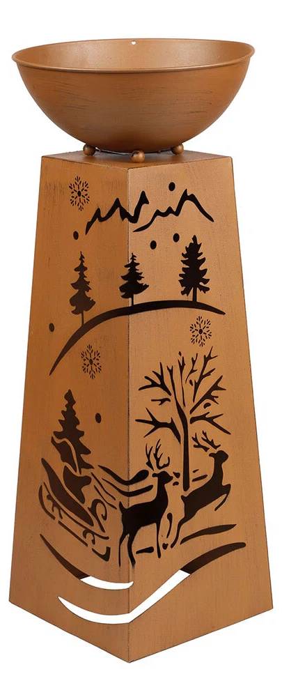 Dekorační sloup s LED osvětlením EasyMaxx / 19 x 19 x 72 cm / kov/plast / béžová Varianta: ivi1