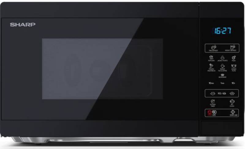 Mikrovlnná trouba Sharp YC-MS02U-B / 800 W / 20 l / Ø talíře 25,5 cm / černá Varianta: ivi1