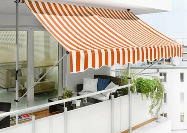 Rozpěrná markýza Sunfun / 3 x 1,5 m / oranžová/bílá Varianta: ivi1