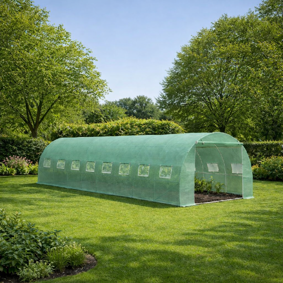 Zahradní fóliovník BestBerg BBGT-24G / 24 m² / 8 x 3 x 2 m / zelená Varianta: ivi0