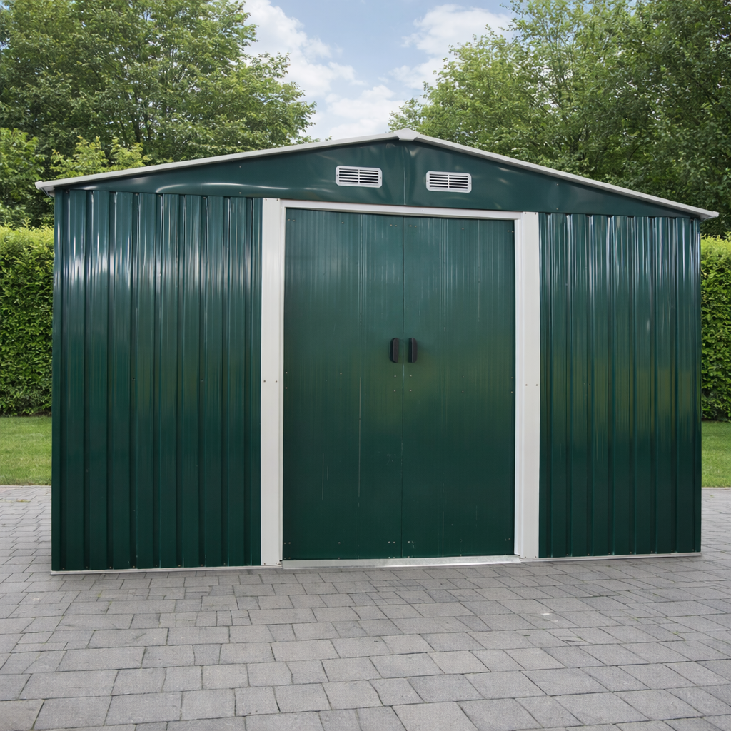 Zahradní domek BestBerg BBSH-1113GR / 13,3 m² / 342,5 x 389 x 202 cm / zelená Varianta: ivi0