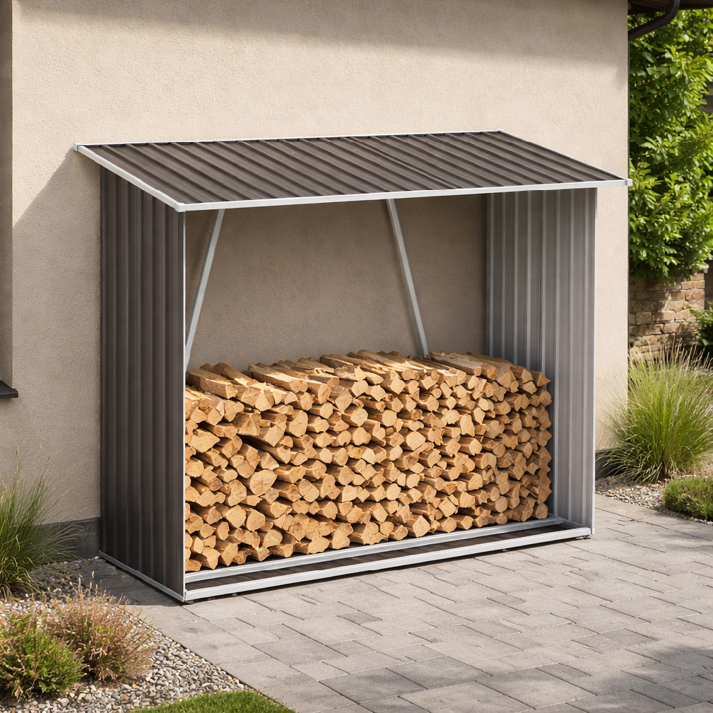 Zahradní dřevník BestBerg BBSH-F002G / 1,8 m²/ 217 x 83 x 154 cm / šedá Varianta: ivi0