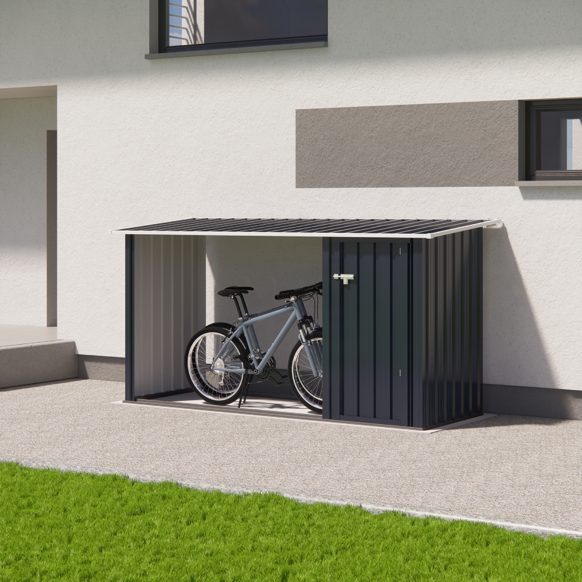 Zahradní domek BestBerg BBSH-002A / 2,6 m² / 249 x 160 x 103 cm / antracit/bílá Varianta: ivi0