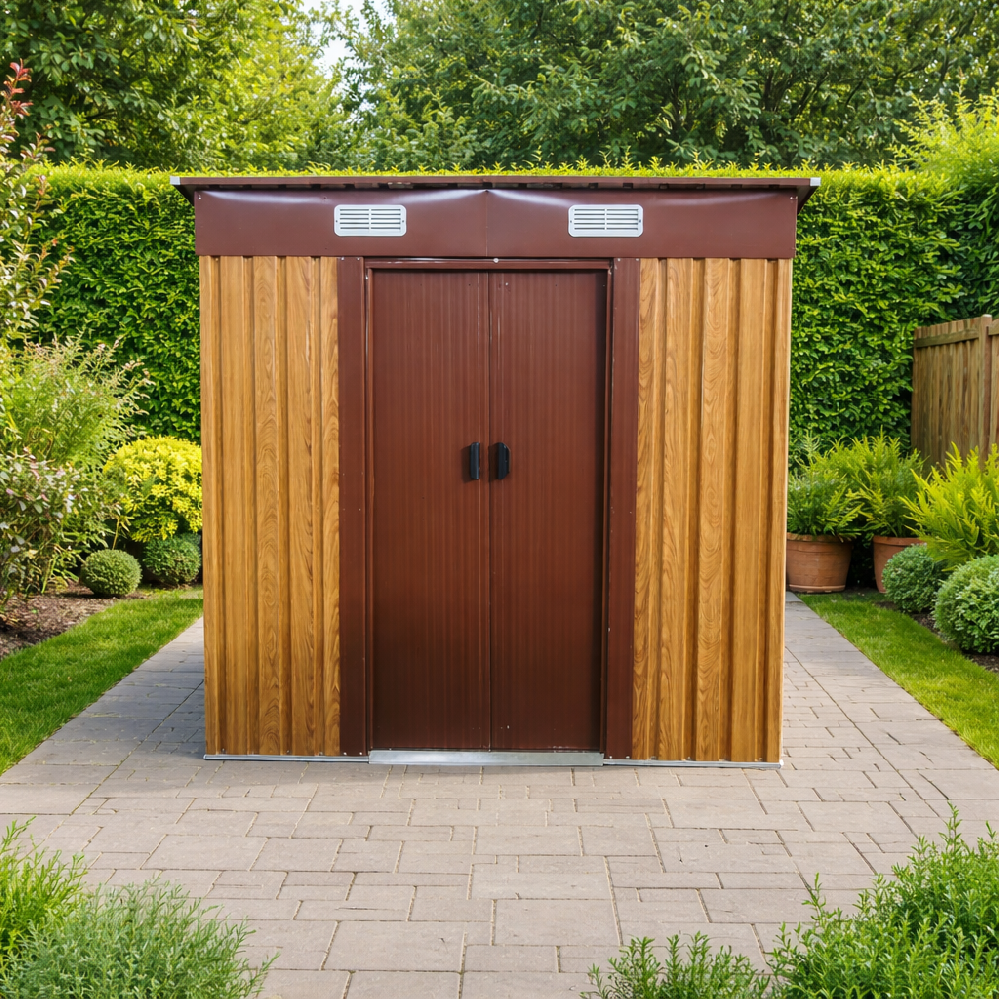 Zahradní domek BestBerg BBSH-406W / 2,25 m² / 121 x 194 x 192 cm / dekor dřeva/hnědá Varianta: ivi0