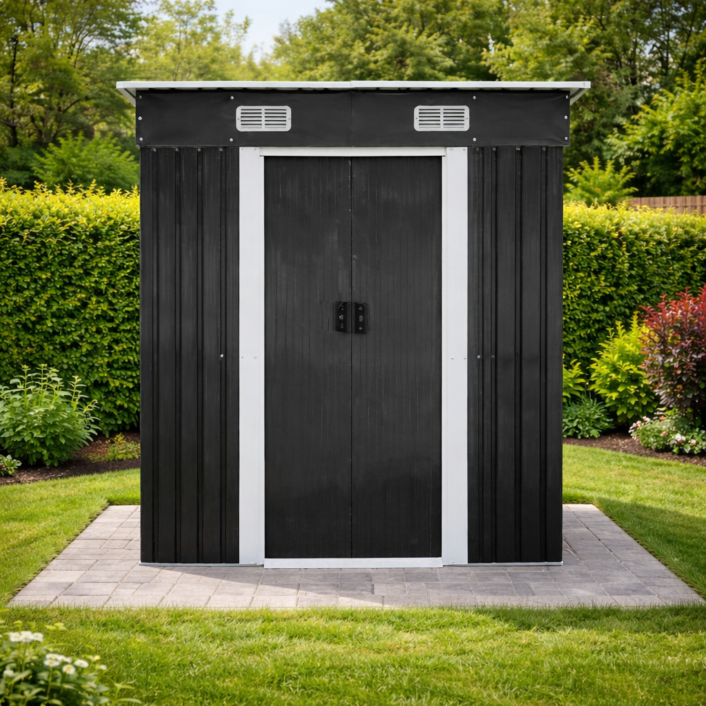 Zahradní domek BestBerg BBSH-406A / 2,25 m² / 121 x 194 x 192 cm / antracit/bílá Varianta: ivi0