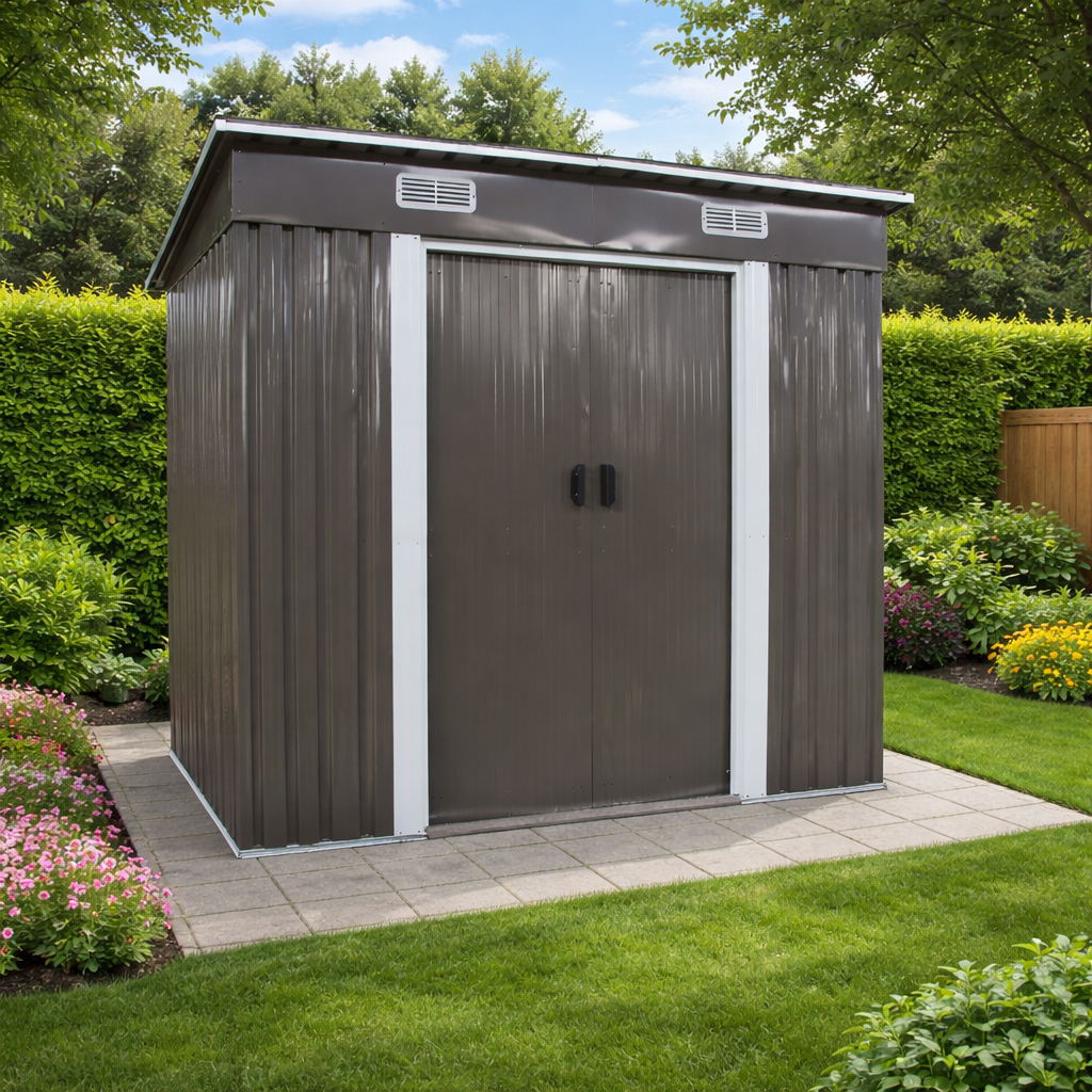 Zahradní domek BestBerg BBSH-407G / 2,8 m² / 130 x 213 x 191 cm / šedá Varianta: ivi0