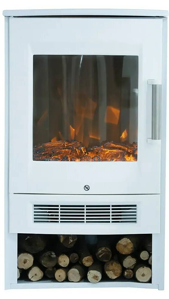 Elektrický krb Voltomat HEATING / 1800 W / LED efekt plamene / do 20 m² / bílá Varianta: ivi1