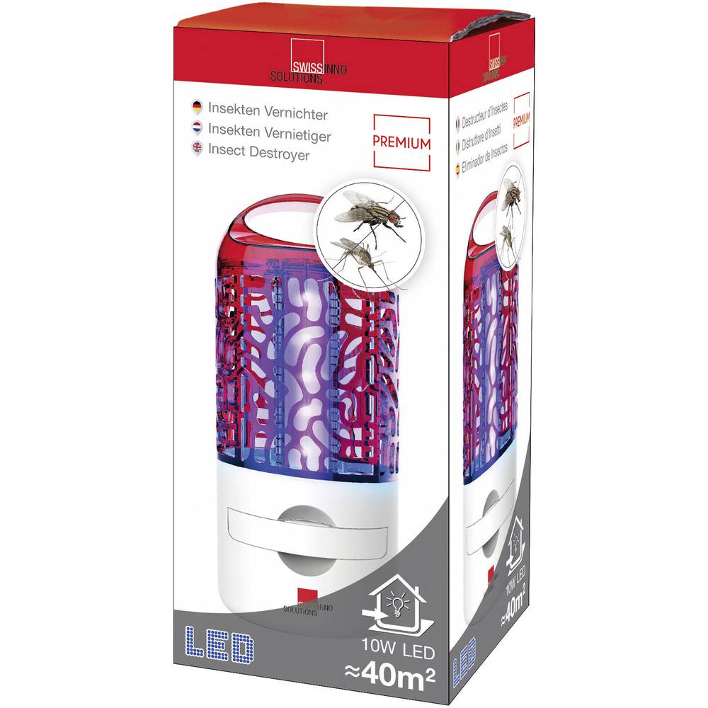 UV lapač hmyzu Swissinno Premium / 40 m² / 10 W / bílá/červená Varianta: ivi0
