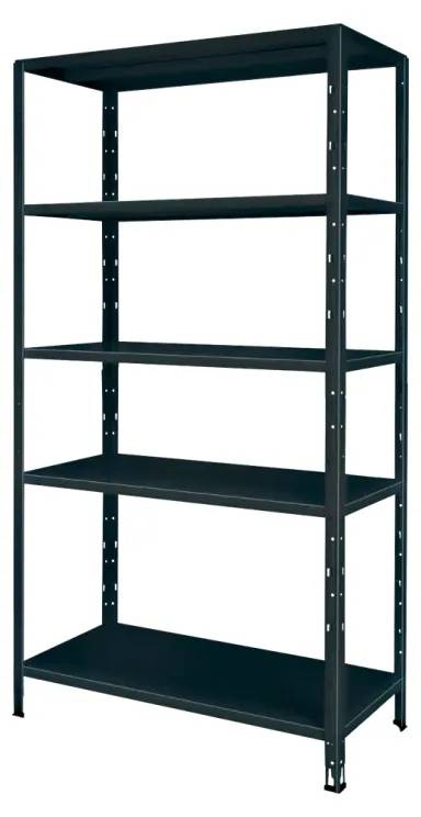German Kovový regál / 188 x 100 x 45 cm / nosnost 65 kg/police / černá Varianta: ivi1