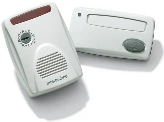 Bezdrátový zvonek Intertechno ML-7100 / síťové napájení / dosah až 35 m / bílá Varianta: ivi1
