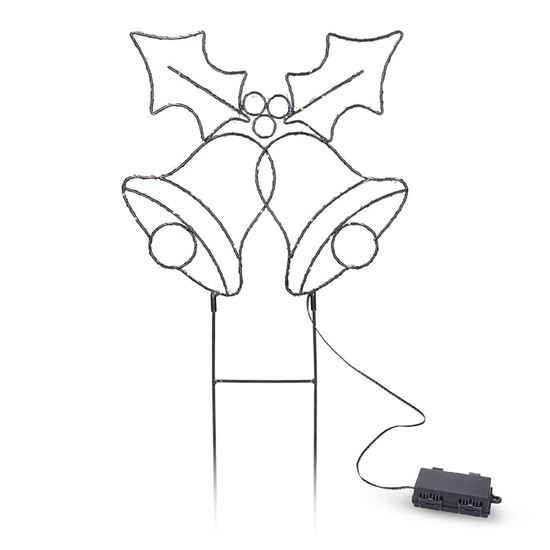 LED venkovní dekorace zvonečky Solight / 55 cm / černá Varianta: ivi1