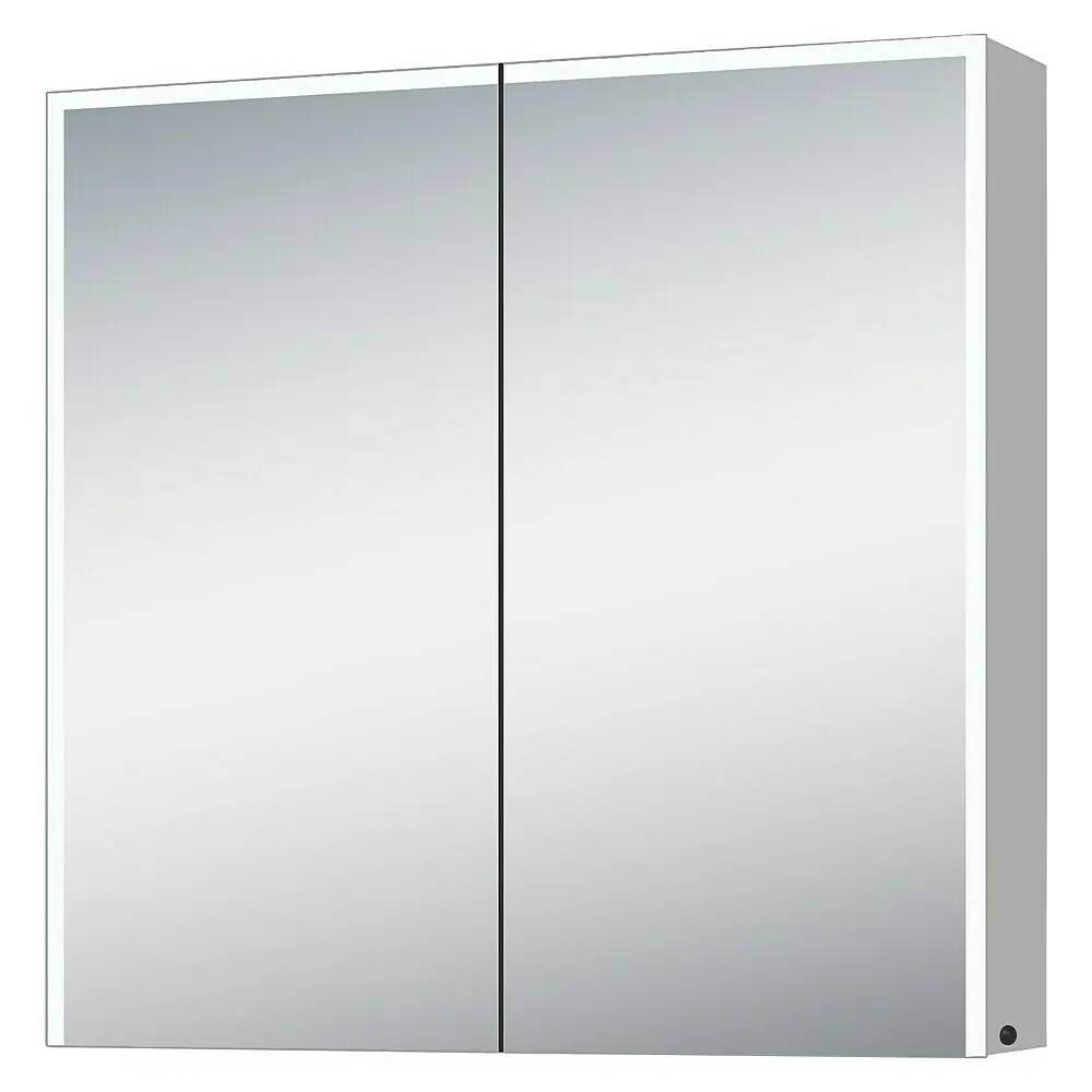 Zrcadlová skříňka s LED osvětlením DSK Aluminio Star / 80 x 70 x 12 cm / stříbrná Varianta: ivi1