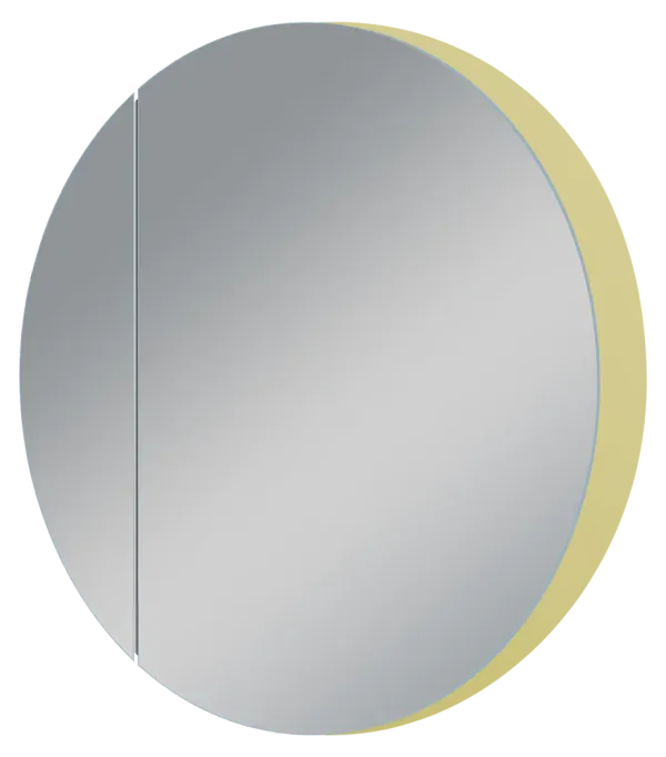 Zrcadlová skříňka s LED osvětlením DSK Picasso / Ø 60 cm / zlatá Varianta: ivi1