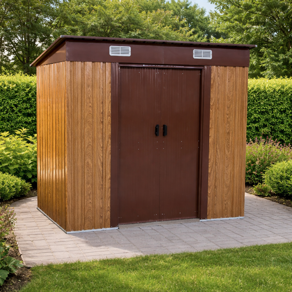 Zahradní domek BestBerg BBSH-407W / 2,8 m² / 130 x 213 x 191 cm / dekor dřeva/hnědá Varianta: ivi0