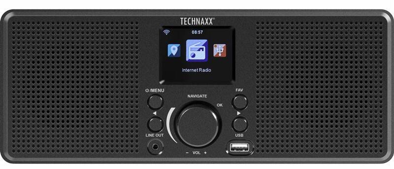 Internetový radiopřijímač Technaxx TX-153 / 2,4" (6,1 cm) TFT displej / 4 W / černá Varianta: ivi1