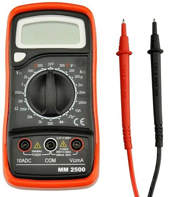 Digitální multimetr Profi Depot MM 2500 / 0,1-250 V / 9 V / černá/červená Varianta: ivi1