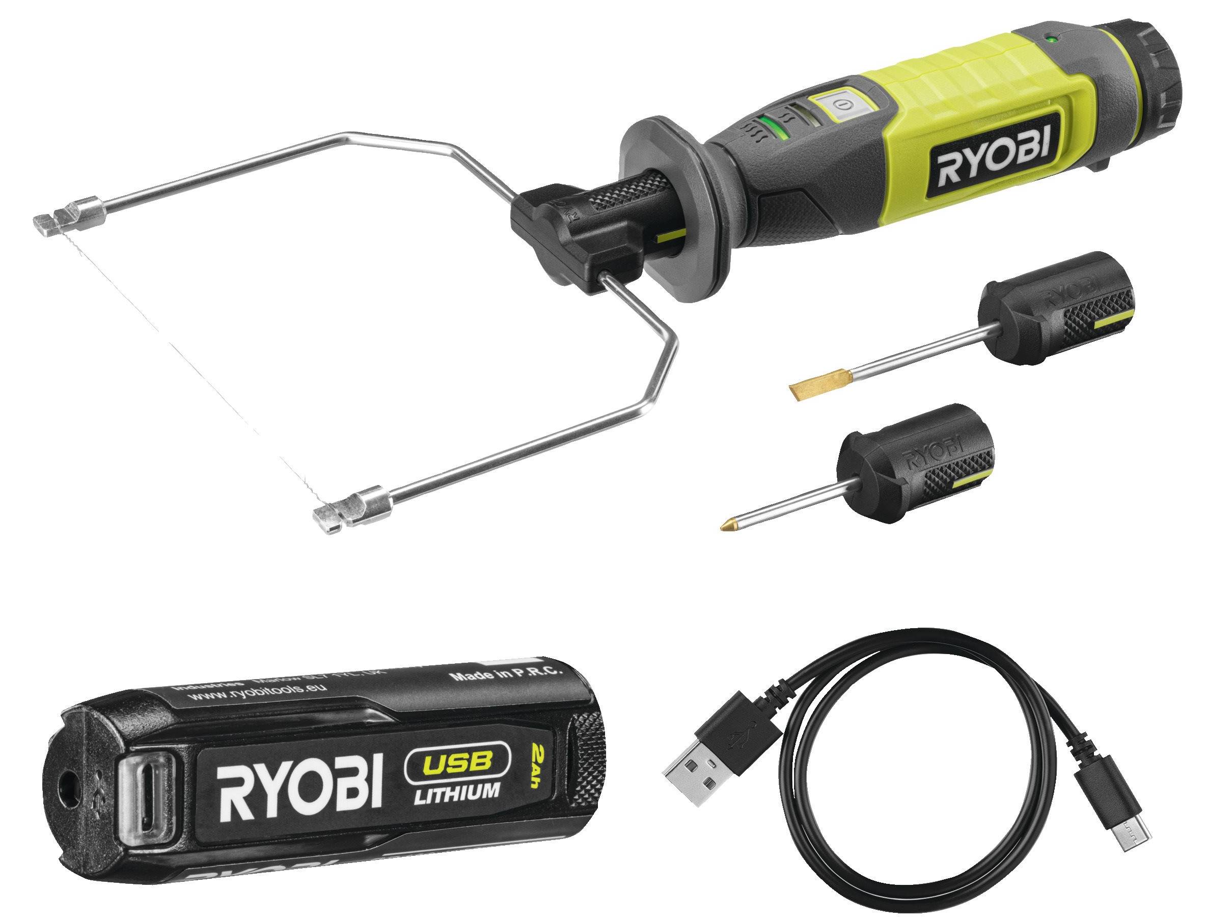 Aku sada na řezání do polystyrénu a pěny Ryobi RHC4-120G / max. 270 °C / 2 Ah / zelená/černá Varianta: ivi1