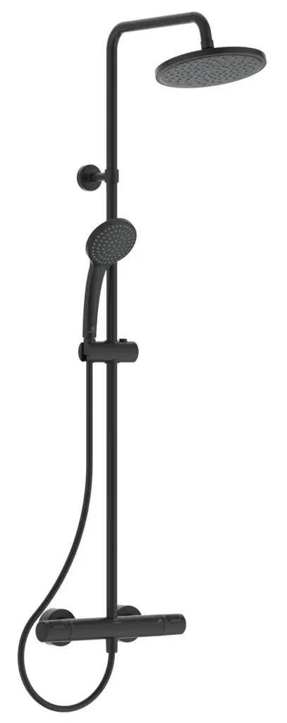 Sprchový systém s termostatem Ideal Standard CeraTherm T25 / kov / matný povrch / černá Varianta: ivi0