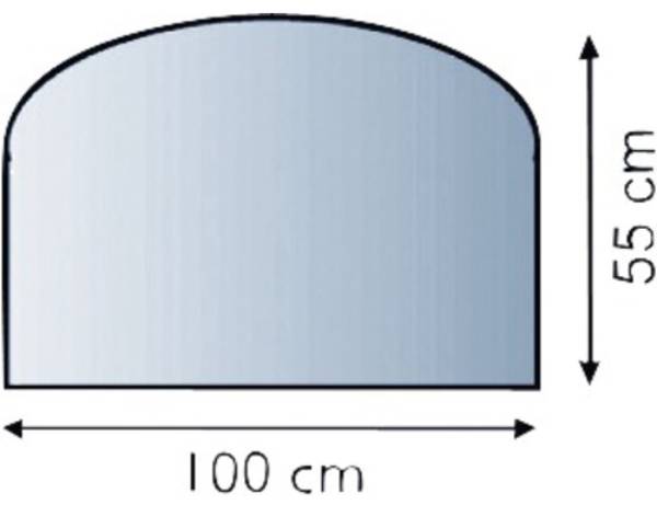 Podkladové sklo před kamna Lienbacher / 100 x 55 x 0,6 cm / nosnost 200 kg / transparentní Varianta: ivi1