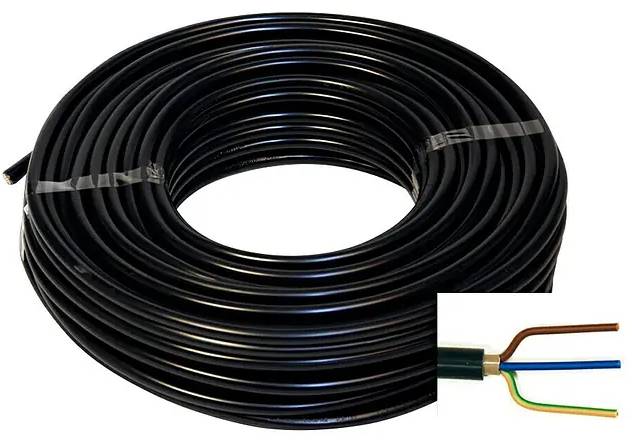 German Silový kabel NYY-J 3x2,5 mm² / 25 m / měď/plast / 3 vodiče / černá Varianta: ivi1