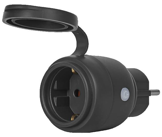 Chytrá zásuvka Osram Smart+ Compact / 3680 W / 16 A / IP44 / Wi-Fi / černá Varianta: ivi1