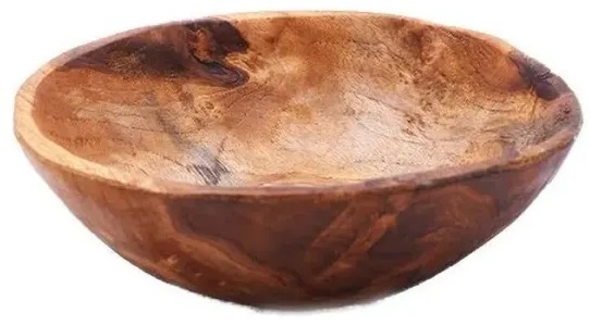 German Dřevěná miska teaková / ⌀ 50 cm / hnědá Varianta: ivi1