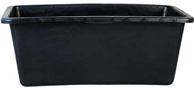 German Stavební vědro obdélníkové / 90 l / 49 x 78 cm / PE / černá Varianta: ivi1