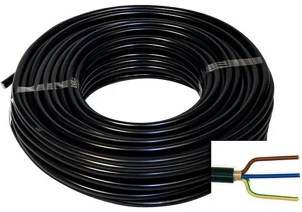 Bauhaus Silový kabel NYY-J 3x2,5 mm² / počet žil 3 / 50 m / černá Varianta: ivi1