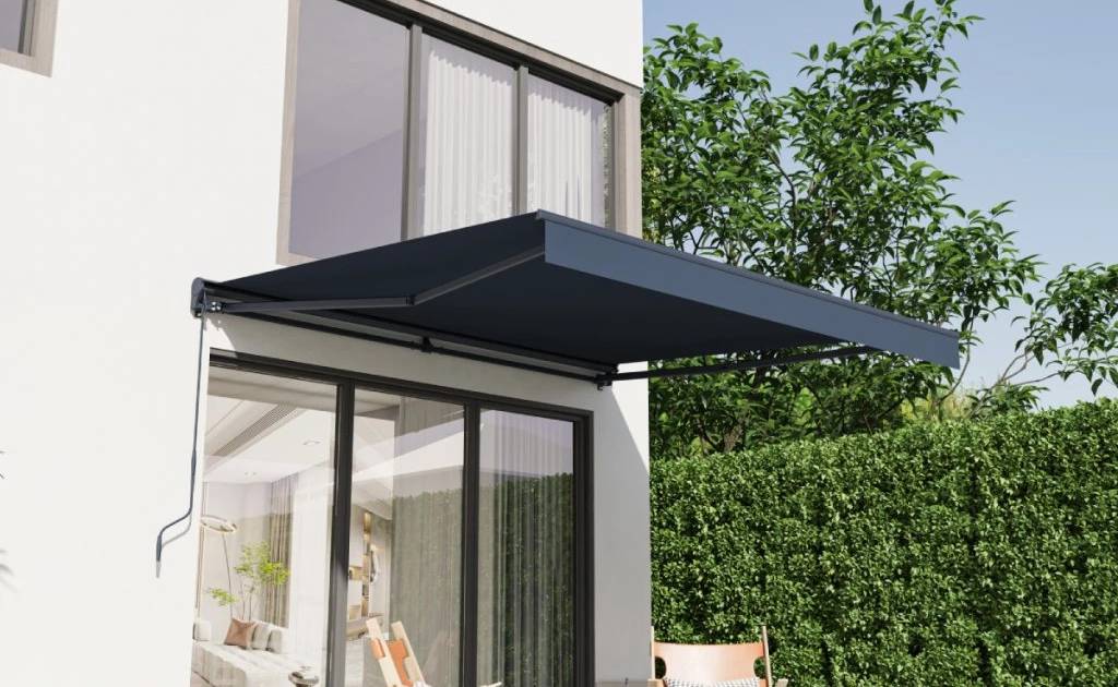 Elektrická markýza BestBerg BBSU-E350CG / 350 x 300 cm / šedá Varianta: ivi0