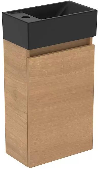 Nábytková sestava do koupelny Ideal Standard Eurovit+ / šířka 37 cm / otvor pro baterii vlevo / dub / černá Varianta: ivi1