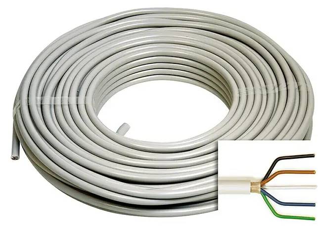 German Opláštěný kabel NYM-J 5x2,5 mm² / 20 m / měď/ plast / šedá Varianta: ivi1