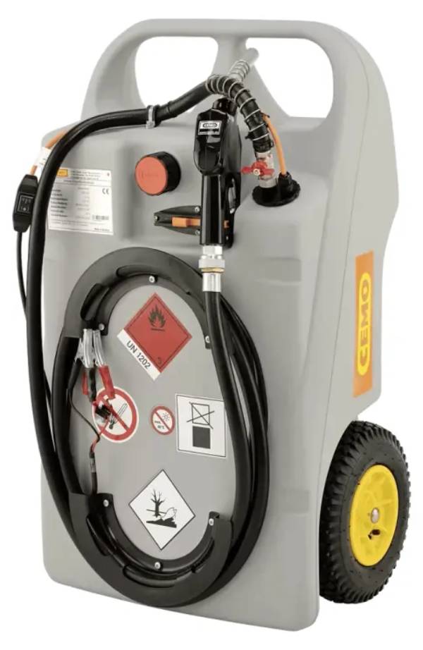 Tankovací vozík na naftu Cemo / 100 l / polyethylen / 12 V / šedá/černá Varianta: ivi1