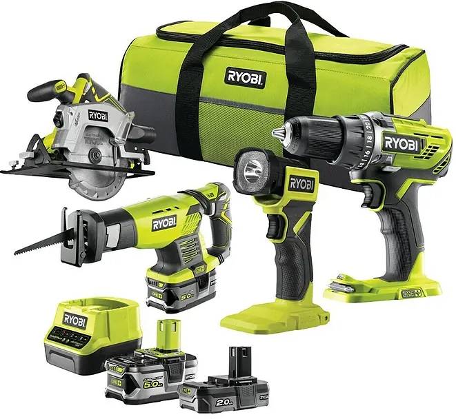 Sada nářadí Ryobi RCK184-252S / 8dílná sada / 18 V / 2 akumulátory / zelená / černá Varianta: ivi0