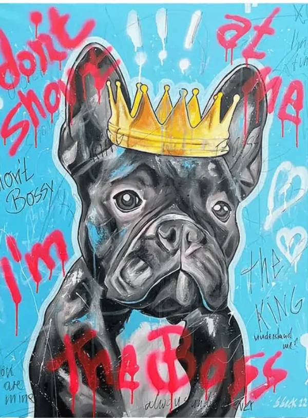 Dotcom canvas Obraz na dřevě Decopanel I'm The King / 112 x 84 cm / MDF / vícebarevná Varianta: ivi1