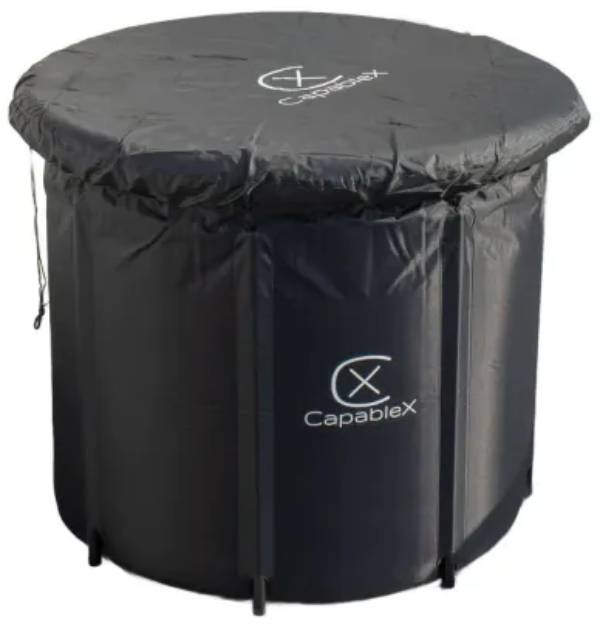 Otužovací sud s víkem  CapableX / 420 l / Ø 85 cm / PVC/kompozitní materiál / černá Varianta: ivi1