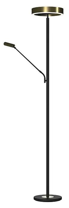 LED stojací lampa Tween Light Orlando / 180 cm / 3 000 K / 3 700 lm / černá/mosaz Varianta: ivi1