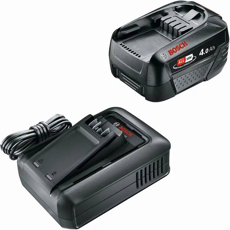 Sada akumulátoru a nabíječky Bosch 18 V (1× 4,0 Ah + AL 18V-44) / černá Varianta: ivi1