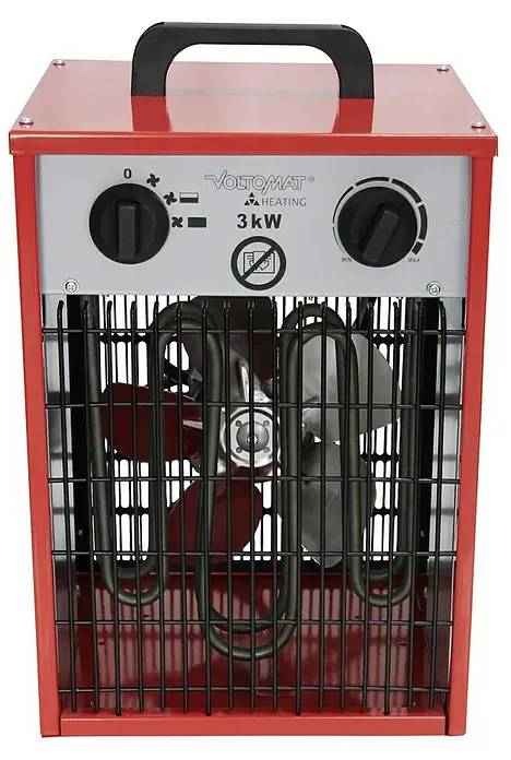 Stavební topidlo Voltomat HEATING / 3000 W / do 25 m² / kov / červená Varianta: ivi1