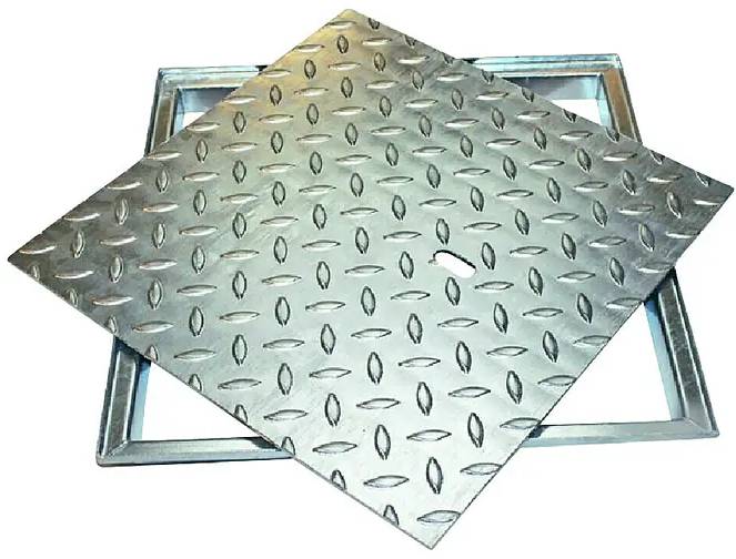Poklop šachty ACO FI 2.0 Easy / 30 x 30 cm / ocel / protiskluzový povrch / stříbrná Varianta: ivi1