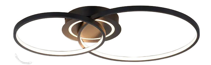 LED stropní svítidlo Just Light Asmina / 30 W / černá Varianta: ivi1