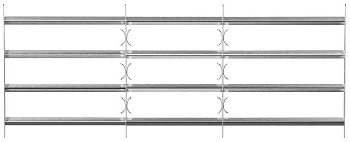 Okenní mříž výsuvná Stabilit / 100–150 × 60 cm / ocel / stříbrná Varianta: ivi1