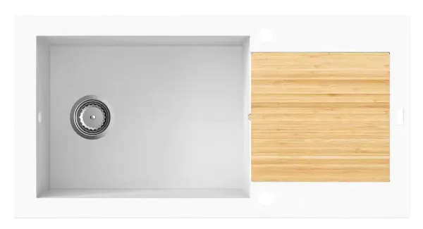 Vestavný dřez Carea Katla 1 / 98 x 50 x 20 cm / bílá Varianta: ivi1