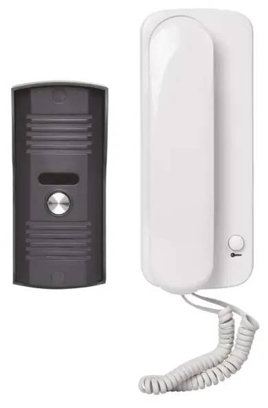 Domovní telefon Emos H1085 / 12 V / plast / 1 melodie / bílá/černá Varianta: ivi1
