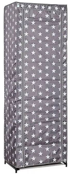 German Botník / 60 x 40 x 175 cm / polyester / pro 40 párů bot / bílá/šedá Varianta: ivi1