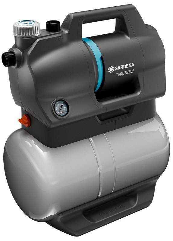 Domácí vodárna Gardena 3800 Silent (9064-61) / 600 W / 3800 l/hod. / 21 l / šedá/tyrkysová Varianta: ivi1