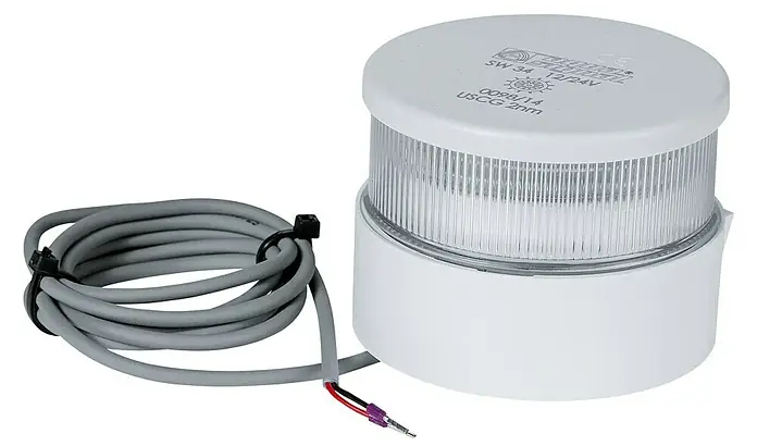 Navigační světlo pro lodě Aqua Signal Serie 34 / 1 W / neutrální bílá / bílá Varianta: ivi1