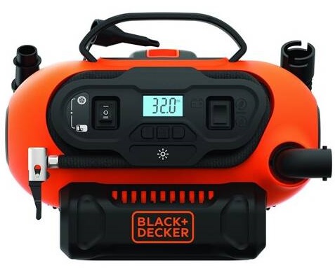 Black + Decker Aku kompresor Black+Decker BDCINF18N-QS / 12 V/230 V / 11 bar / oranžová/černá Varianta: ivi1