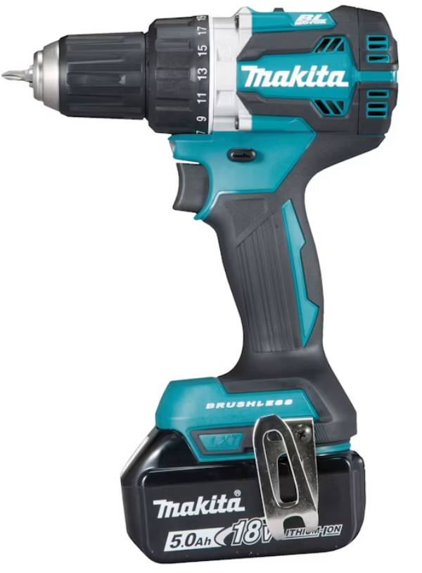 Aku šroubovák Makita DDF484RTJ / 18 V / 2 x 5,0 Ah / 0-2000 ot./min. / 54 Nm / modrá/černá Varianta: ivi1