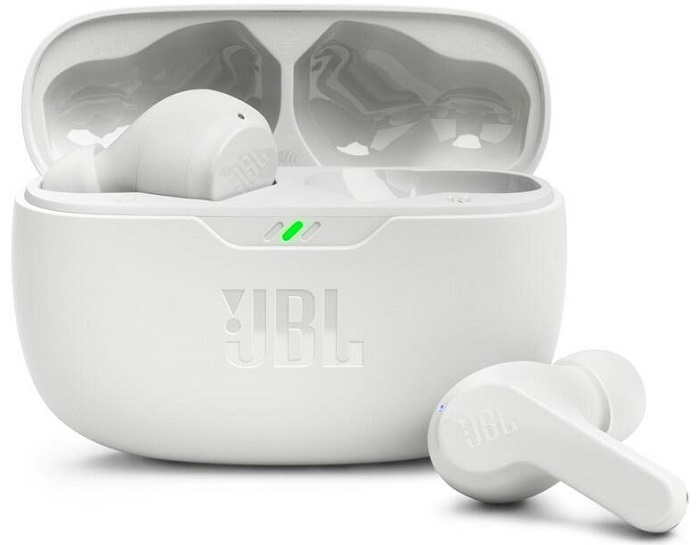 Bezdrátová sluchátka JBL Wave Beam / 32 hod. / IP54 / bílá Varianta: ivi2